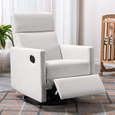 Merax Modern Upholstered Recliner Chair with Thick Seat Cushion and Backrest Swiel Accent Armchair for Living Room, Bedroom, Home Office, Set of 1, Beige-Swivel