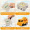 ZCOINS Construction Car Puzzle Track Race Playset for Kids, Puzzle Mat Rail Train Vehicle STEM Montessori Toys, DIY Road Builder Board Game Educational Gift Toys for 3 4 5 6 7 Year Old Boys