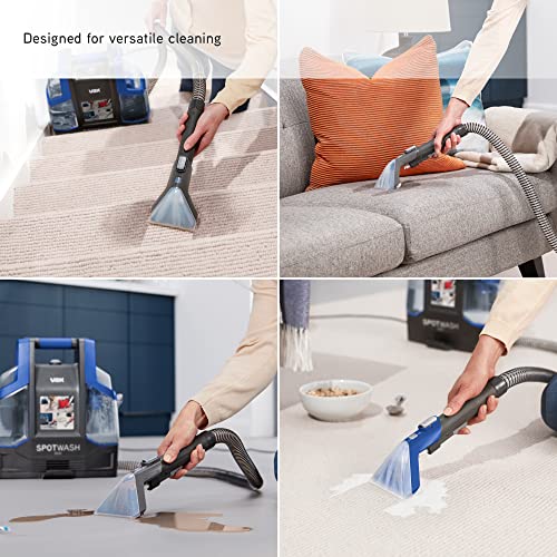 Vax SpotWash Duo Spot Cleaner | Lifts Spills and Stains from Carpets, Stairs, Upholstery | Dedicated Messy Tool for Pets – CDCW-CSXA, 1 Litre, Grey/Blue, 440W