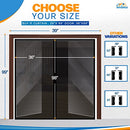 Magnetic Screen Door, French Door, Durable Fiberglass Double Door Screen Mesh Curtain to Keep Bugs Out
