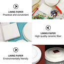 100 Pieces Microwave Kiln Papers and High Temperature Nichrome Wire Jump Rings, Ceramic Fiber Paper Hot Melt Kiln Paper and U Hanger Hooks for DIY Fusing Glass Jewelry