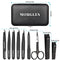 Tweezers Set and Nail Clippers, Tweezers Set for Men, MORGLES 9PCS Professional Stainless Steel Tweezers No Gaps with Leather Travel Case