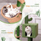 MeowSir Cat Tree Cute Tower Cactus Scratching Post with Large Top Perch Comfy Hammock Private Condo Fully Natural Sisal and Dangling Bell Ball for Indoor Cats- Khaki Green Khaki (YL-MSCT36XRZ10GN-US)