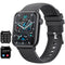 Smart Watch Men Women Bluetooth Answer Make Call for Android iOS Phone 123 Sport Modes Fitness Activity Tracker 1.85"Square Screen Heart Rate Sleep Monitor IP67 Waterproof Black Silicone Smartwatch