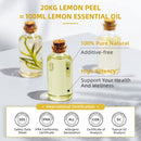 HIQILI Lemon Essential Oil 1 Fl Oz, 100% Pure Undiluted Lemon Oil for Cleaning, Soaps, Candles, Diffuser, Aromatherapy, Massage, Skin & Hair Care - 30ml