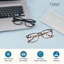 Cyxus 2 Pack Blue Light Blocking Glasses Filter UV400 Computer Gaming Glasses Square Frame Eyeglasses for Women Men 4002T03