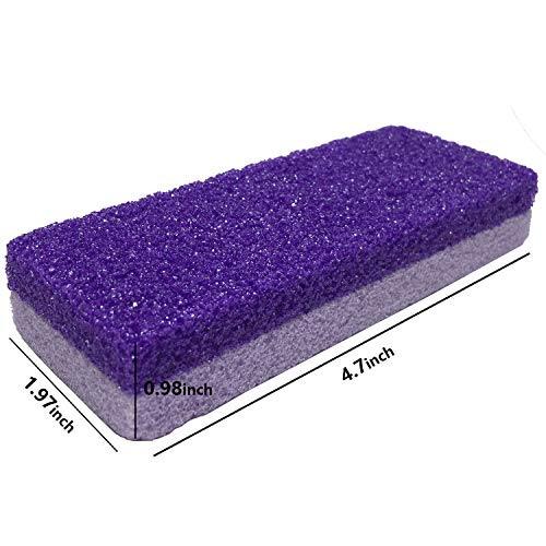 4 Pcs Foot Exfoliator Pedicure Tool Foot Callus Remover Scrubber (Purple)