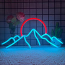Mountain Neon Sign for Wall Decor, Anywin Dimmable Sunrise Sunset Led Signs with Ice Mountains Neon Signs Art For Living Room, Bedroom Gaming Room, Hotel Decor, Cool Gifts for Friends, Partner