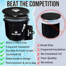 ARCTIC OASIS - Ice Bath Tub, Ice Plunge Bathtubs, Portable Bathtub, Fitness/Rehab Ice Bath for Athletes, Portable Ice Plunge Therapy Tub, Cold Recovery Bucket, Larger Size, Black