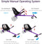 KKA Hoverboard seat Attachment for 6.5”-10” Hoverboard, go Kart Conversion kit, Accessory for self Balancing Scooter, Transform Your Hoverboard into a go cart (Purple)