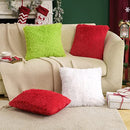 MIULEE Pack of 2 Luxury Faux Fur Throw Pillow Cover Deluxe Decorative Plush Pillow Case Cushion Cover Shell for Sofa Bedroom Car 18 x 18 Inch Green
