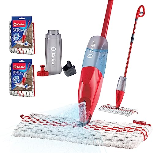O-Cedar ProMist MAX Microfiber Spray Mop with 2 Extra Refills, 161292, Microfiber Pastic, Spray Mop with 2 Extra Refills, Spray Mop with 2 Extra Refill