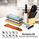 KERYE Knife Sharpening Stone Kit, Professional Japanese Whetstone Sharpener Stone Set, Premium 4 Side Grit 400/1000 3000/8000 Water Stone, Flattening Stone, Angle Guide, Leather Strop, Anti Cut Gloves