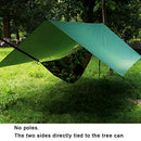 3m x 3m Hammock Rain Fly Tent Tarp Waterproof Windproof Snowproof Camping Shelter Portable Lightweight Basha Sunshade for Snow Camping Outdoor Travel (Army-Green)