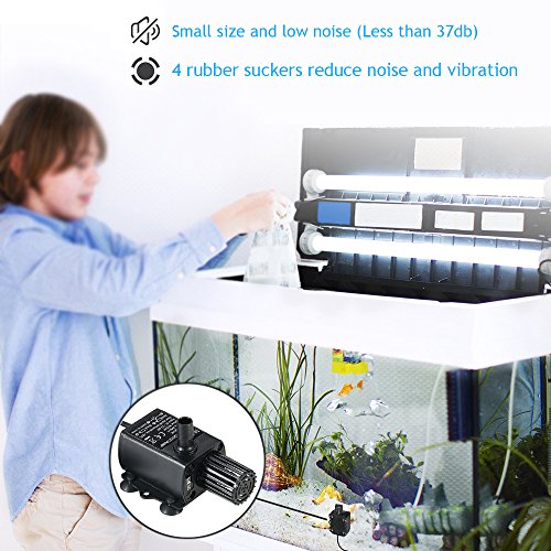 ZIEM Ultra-Quiet Mini USB DC5V 4.8W 300L/H Lift 300cm Brushless Water Pump Waterproof Submersible Fountain with Flow Adjustment Function