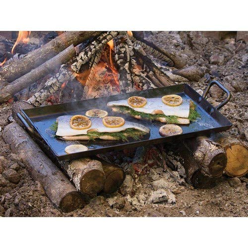 Lodge Carbon Steel Griddle, Pre-Seasoned, 18-inch, Black