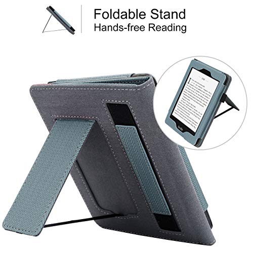 WALNEW Cover Fits Kindle Paperwhite(10th Generation, 2018 Release) - Auto Sleep/Wake Smart Stand Case with Hand Strap for Kindle Paperwhite 10th Gen