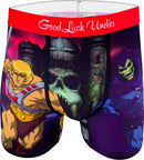 Good Luck Undies Men's Masters of The Universe Boxer Brief Underwear, Masters of the Universe, He-man & Skeletor, Medium