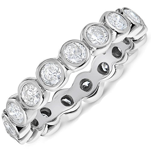 (White-Gold, 7) - Vir Jewels 14K Gold Diamond Eternity Ring (1.50 CT)