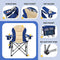 KingCamp 2 Pcs Adjustable Lumbar Support Camping Chairs with Cooler Bag, Folding Camping Chair for Adults with Adjust Armrest, Camp Chair Cup Holder Side and Head Pocket for Picnic Fishing,Max 353lbs