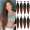 Xtrend 8 Packs 26 Inch Ombre Brown EZ Braiding Hair Extensions Pre Stretched for Box Braids Yaki Straight Kanekalon Fibre Pre Stretched Crochet Braiding Hair Extensions T30#