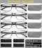 Dilly Vision 4-Pack Mens Reading Glasses Blue Light Blocking,Spring Hinge Stylish Metal Full Frame Readers for Men Anti Glare Filter Eyeglasses +1.50