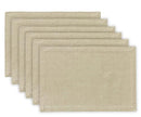 Cotton Linen Placemats Set of 6 - Cloth Placemats - Woven Placemats - Dinner Mats - Washable Placemats Rectangle for Kitchen, Dining Table Placemats - Farmhouse Beige Table Mats 13"x18" Rectangle Mats