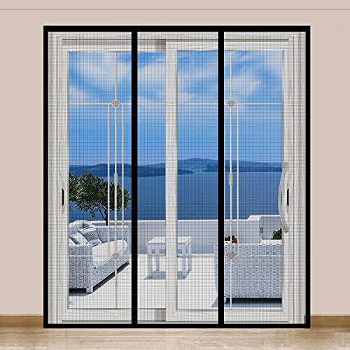 SANJIANKER Magnetic Door Screen, Durable Fiberglass Mesh Curtain Heavy Duty Screen Door for Sliding Doors, Patio, Pet and Kid Friendly, Fits Doors up to 72" x 80"
