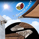 ShadeMart 20' x 22' Brown Rectangle Super Ring Sun Shade Sail Canopy Awning SMTAWR2022,Commerical Grade, Reinforced Corners, Edges & 260 GSM Permeable Fabric - Customized Available - 5 Years Warranty