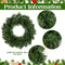 Jutom Christmas Artificial Holiday Pine Wreaths Christmas Pine Wreaths Green Wreaths for Windows Kitchen Cabinets Dining Room Chairs Holiday Tables and Other Holiday Decorations (8, 11.93 Inch)