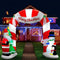 Jingle Jollys Christmas Inflatable Illuminated Santa Archway, Outdoor Decorations, 3M Cold White LED Lights with Pegs and Ropes Set Built-in Pump Lawn Yard Decor