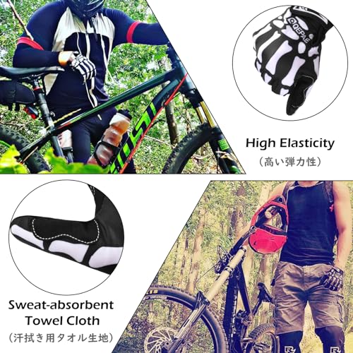 Triwonder Cycling Gloves Mountain Road Biking Riding Gloves Breathable Wear-Resisting Shock-Absorbing for Men and Women (Black - Full Finger, S)