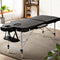 Zenses Massage Table 75cm Portable 2 Fold Aluminium Beauty Bed Black