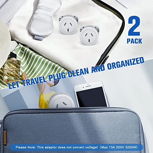 HEYMIX UK Travel Adapter 3-Pack, UK to AUS Universal Travel Plug, AU to UK International Power Adapter, UK to Australia Travel Power Adapter, UK Plug for England,Malaysia,Indonesia,Part Asia,Singapore