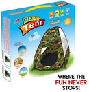 Camouflage Military Pop up Play Tent - Collapsible Indoor/Outdoor Army Playhouse for Kids