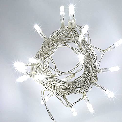 40 Cool White LED Lights Clear Cable Battery Operated Fairy String Christmas Tree Wedding Party Birthday Garden Party Window Decorations