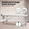Zenses Massage Table 75cm Portable 2 Fold Aluminium Beauty Bed White