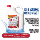 Hoover Paws & Claws Anti Bacterial, Disinfects & Deodorizes Pet Messes, Deep Cleans & Kills Germs, Carpet Cleaning Solution, 4 Litre