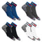 NAVYSPORT Originals Unisex Casual Cushion Cotton Ankle Socks, Assorted Combo, Pack of 4, UK Size: 9-11