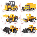 jenilily Construction Toy Vehicle Cars Model Trucks, Transporter Truck Mini Excavator Digger Dumper Tractor for Kids Boys Age 3+