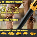 Cordless Leaf Blower for DEWALT 20V Max Battery,Electric Jobsite Air Blower,150CFM,Up to 180MPH,2-in-1 Handle Electric Blower and Vacuum Cleaner for Yard Cleaning/Snow Blowing(Battery Not Included)