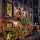 Christmas Garland, LED Christmas Tree Garland, Christmas Garland, 2.7m 200 Branches, Christmas Decoration Garland for Fireplace with Garden Stairs