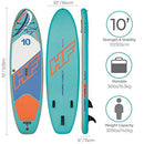 Bestway Hydro-Force Inflatable SUP, Huaka'I Tech Stand Up Paddle Board with Carry Bag and Pump, 10ft