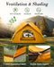 RISTOW Camping Tent with Instant Pop Up,6-7 Persons 3 in 1 Multifunctional Tent with Shelter, Double-Thick Fabric, Automatic Hydraulic Rainproof, Sets Up in 4 Minutes for Family, Outdoor and Hiking