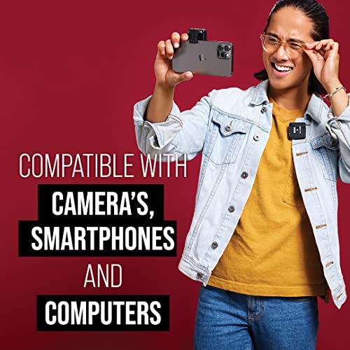RØDE Wireless GO II Ultra-compact Dual-channel Wireless Microphone System with Built-in Microphones, On-board Recording and 200m Range for Filmmaking, Interviews and Content Creation