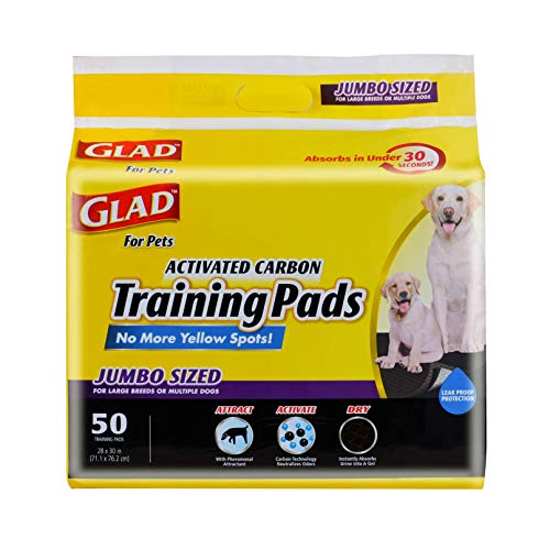 Glad for Pets Black Charcoal Puppy Pads | Puppy Potty Training Pads That Absorb & NEUTRALIZE Urine Instantly | New & Improved Quality