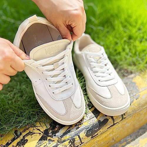 ZHENTOR Elastic No Tie Shoe Laces, Stretch Tieless Shoelaces for Adults and Kids Sneakers Shoe Strings, K05-white(2 Pairs), 2 pairs