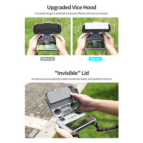 2 in 1 RC 2 Controller Protector Cover Sun Hood Sunshade Compatible for DJI RC 2 Remote Control for DJI Air 3 Drone Accessories