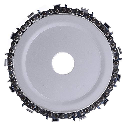 Yakamoz 4-1/2" Angle Grinder Disc 13 Teeth Chain Plate Wood Carving Disc Cutting Blade for 7/8" Arbor Angle Grinder Woodworking Cutter Tool