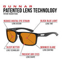 Gunnar Optiks Unisex-Adult Amber Max Blue Light Blocking Computer Glasses, Onyx, One Size, Onyx, One Size